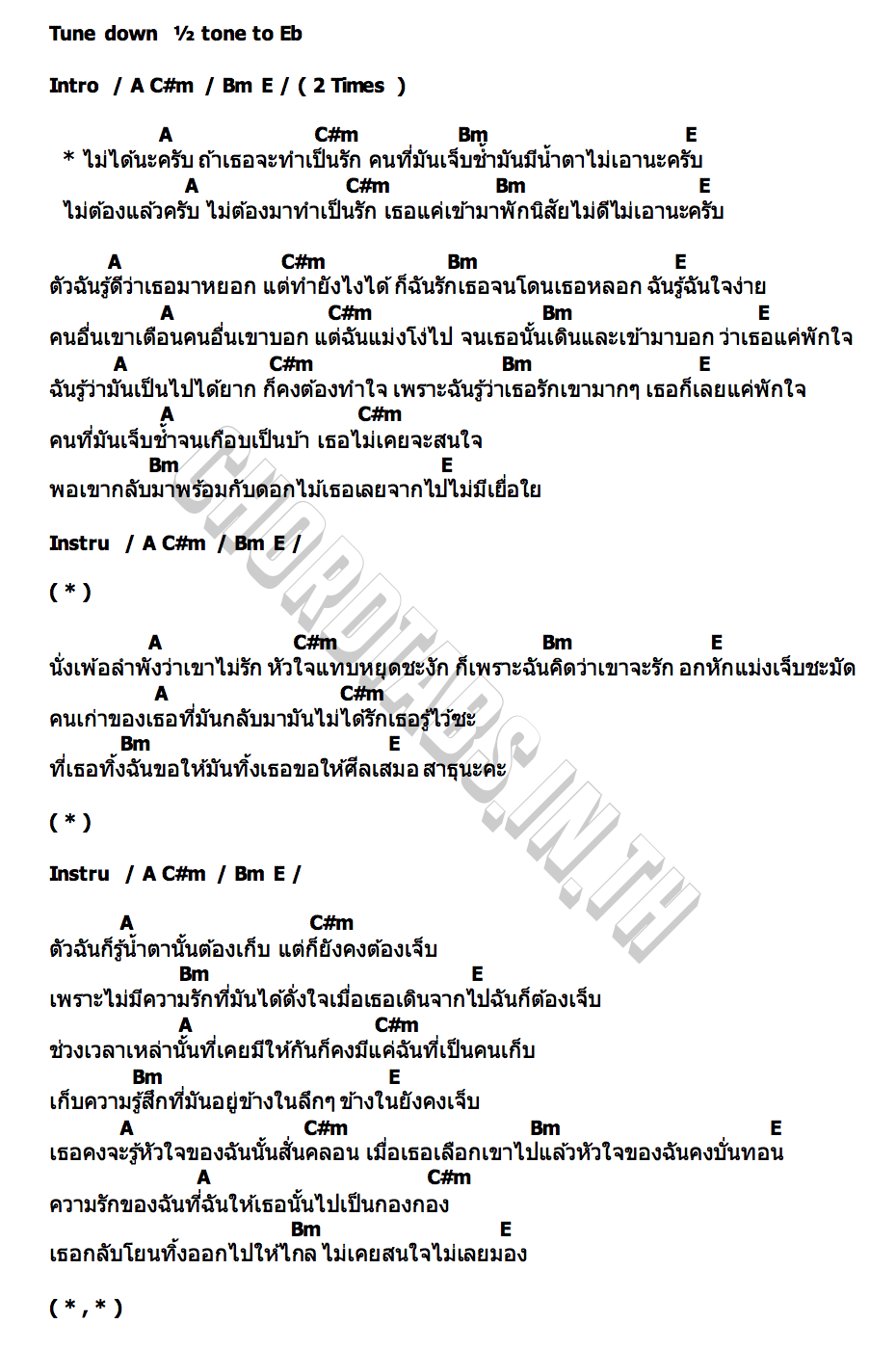 คอร์ด ไม่ได้นะครับ Jeng Thiraphat