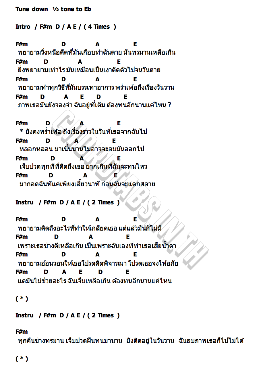 คอร์ด Paranoid (พารานอยด์) BIGKI