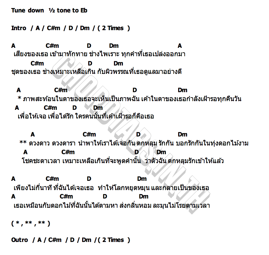 คอร์ด ดวงดารา Macao