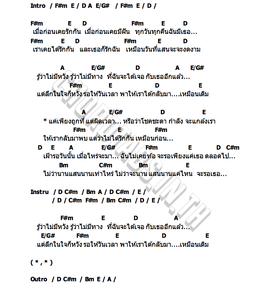 คอร์ด ไม่มีหวัง เฉาก๊วย x โต๋เหน่อ
