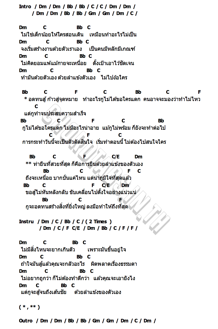 คอร์ด ด้วยลำแข้ง หลานยายอิ่ม