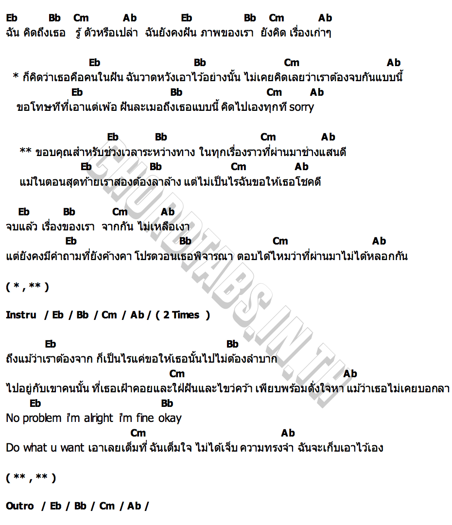 คอร์ด ระหว่างทาง JUNENOM