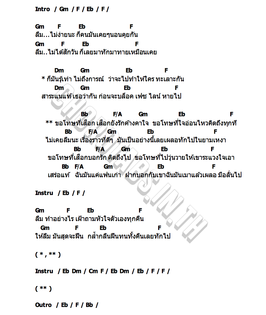 คอร์ด ขอโทษที่เสือก SCOTRUN (สก๊อตรัณย์)