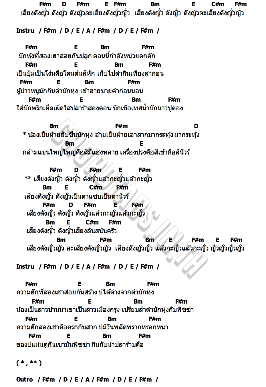 คอร์ด ญั๊ว ญั๊ว บิว จิตรฉรีญา
