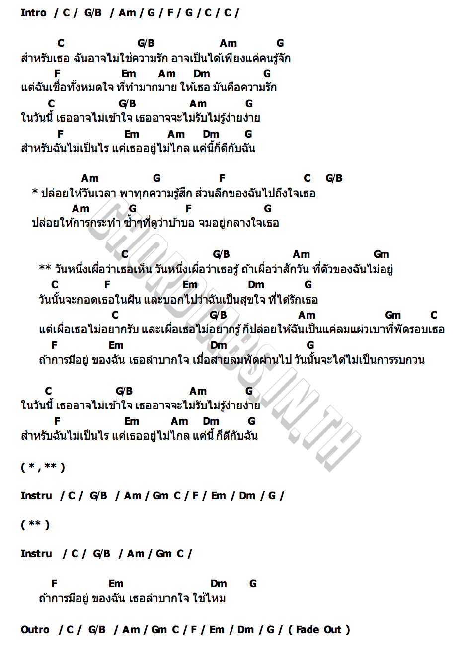 คอร์ด การมีอยู่ของฉัน TEE JETS