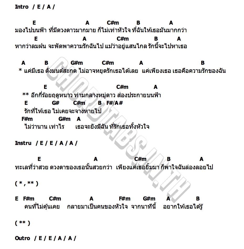 คอร์ด ร้อยฤดูหนาว (100 seasons) Pond  Phuwin