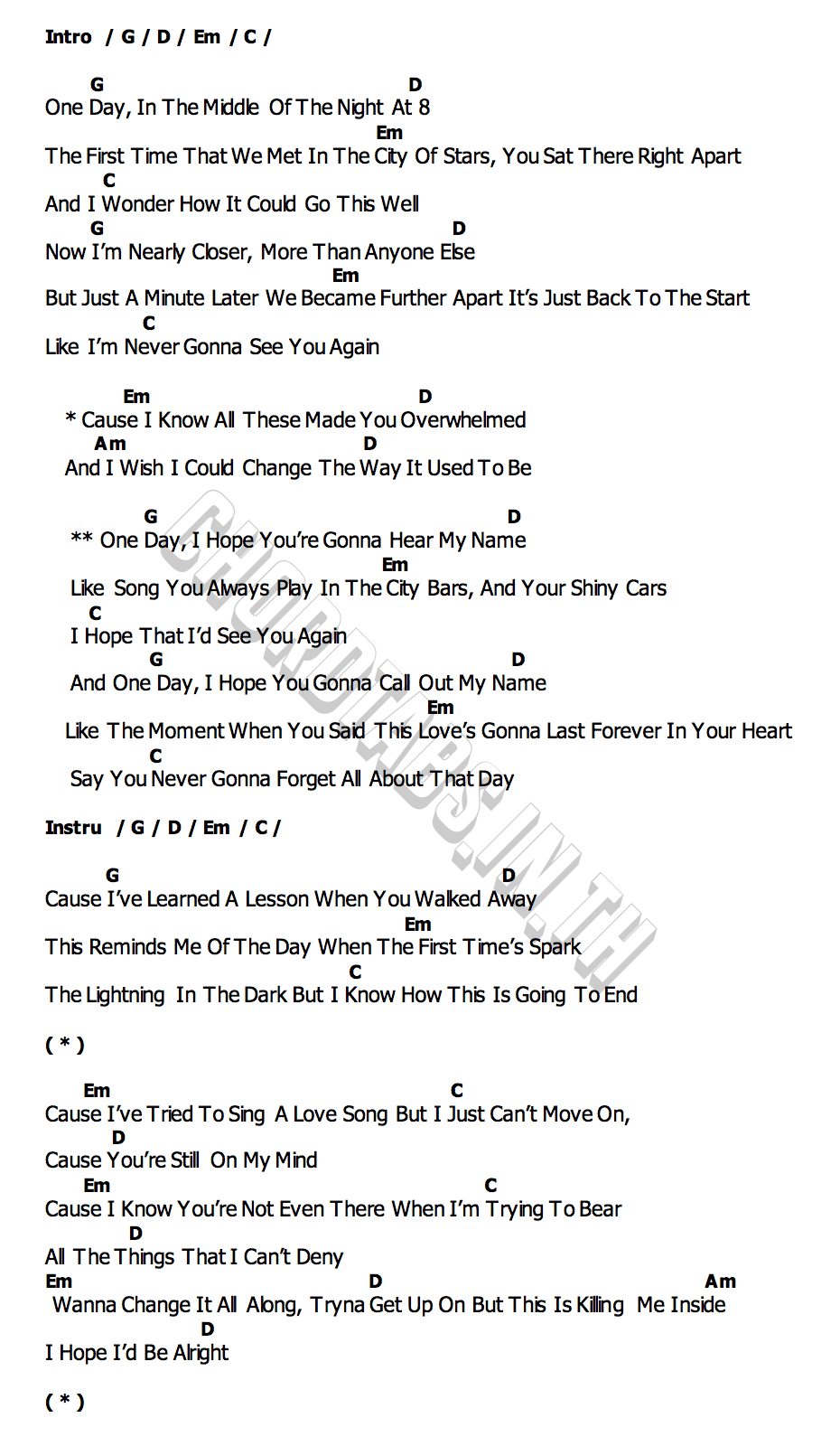 คอร์ด All About That Day Nene