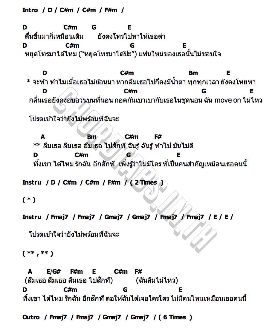 คอร์ด ทิ้งเขาได้ไหมแล้วกลับมาเลือกฉันอีกที RE HEAR EXPERIENCE