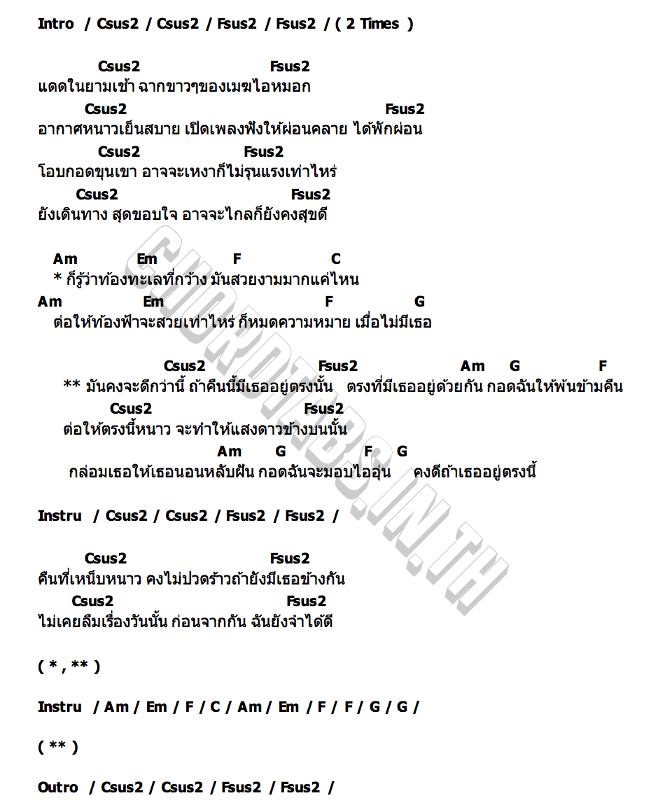 คอร์ด ฤดูเธอ ปุณ ศิริปัญญา