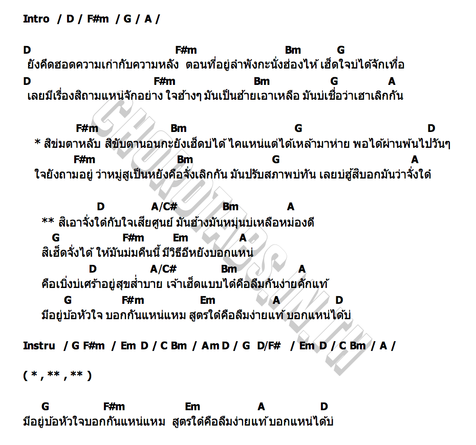 คอร์ด ใจเสียสูญ แนค ธราธิป