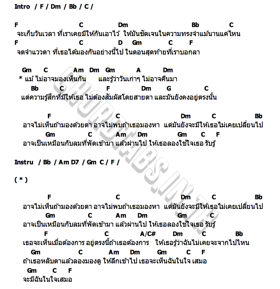 คอร์ด ไม่เห็นด้วยตา Invisible PCHY Witwisit