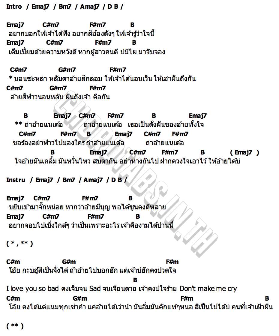 คอร์ด ถ่าแนเด้อ จ๊อส จาหวัส & ยอน ยอน