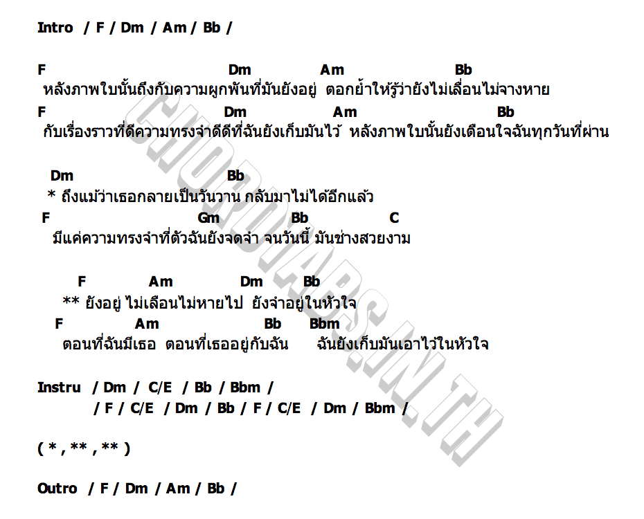 คอร์ด ไม่เลือนลาง THANAT