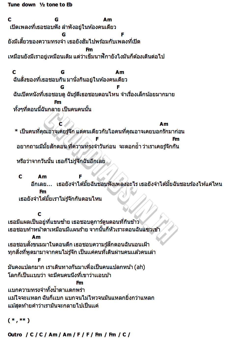 คอร์ด คนที่คุณอาจรู้จัก(People You May Know) guncharlie