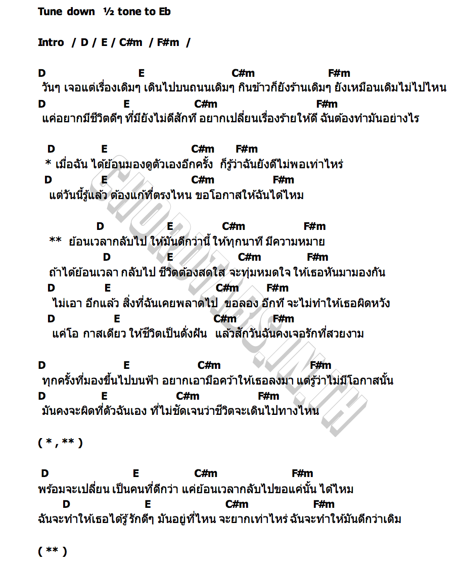 คอร์ด ย้อนเวลา (REDO) KRIST