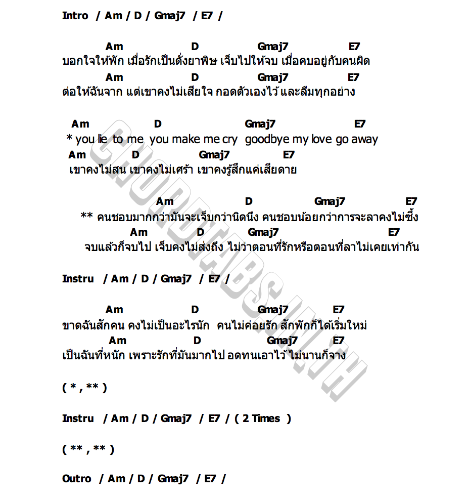 คอร์ด ไม่เท่ากัน joonnust