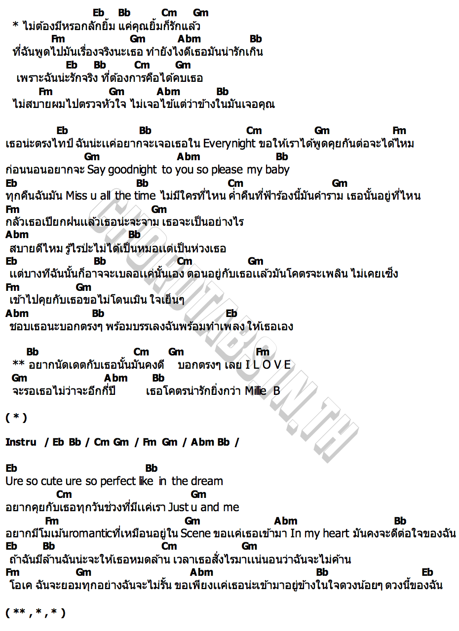 คอร์ด ลักยิ้ม(รักแล้ว) Taratiwat & YELLOWSKR