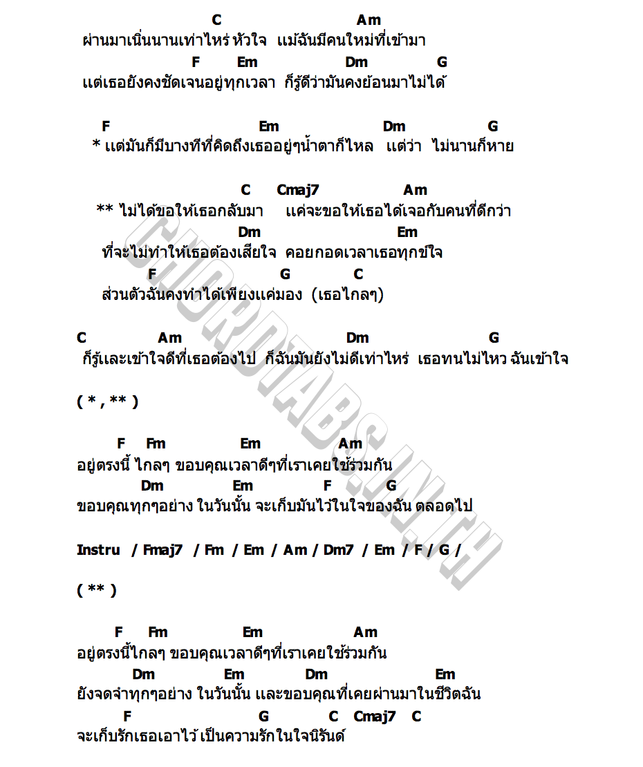 คอร์ด ไม่ได้ขอ LAWENDERS