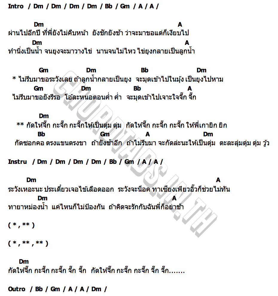 คอร์ด ลูกน้ำออกฤทธิ์ ลูกน้ำ อาร์ สยาม