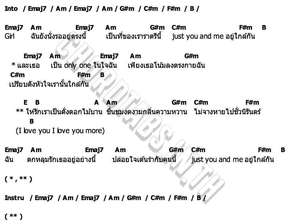คอร์ด ให้รักเราเป็นดั่งดอกไม้บาน tiyaseptm