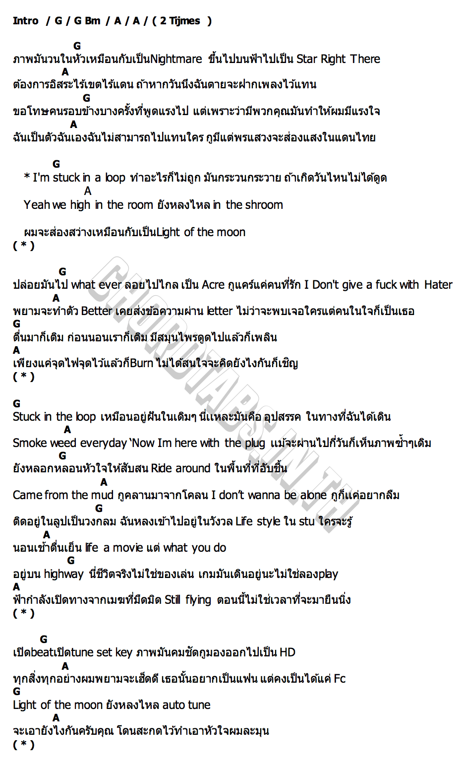 คอร์ด STUCK IN A LOOP 1ST x 2K