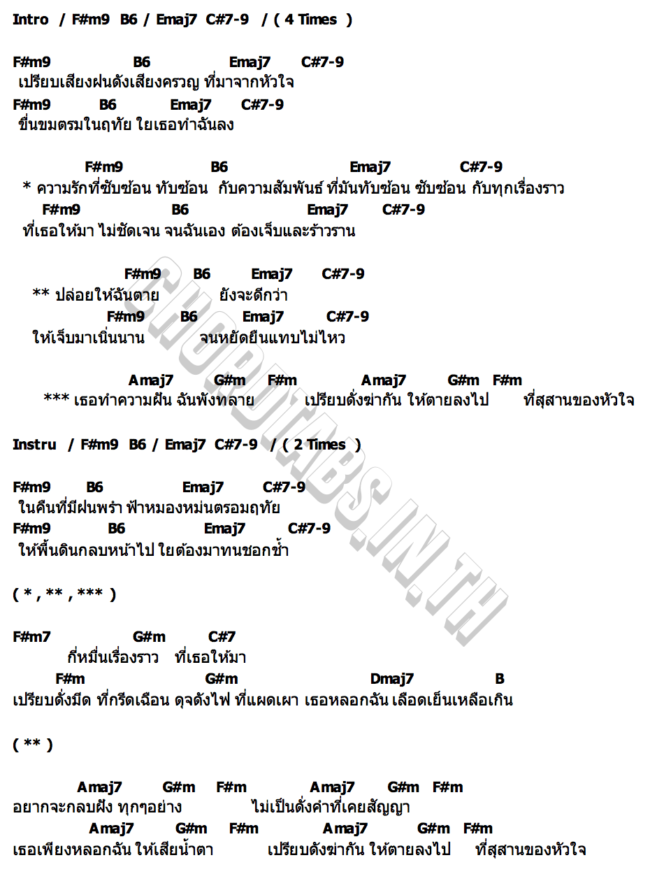 คอร์ด สุสานหัวใจ PAPAGUMP