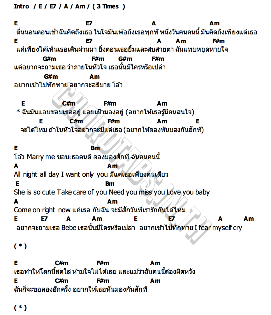 คอร์ด คุณสำรวย วงคุณสำรวย
