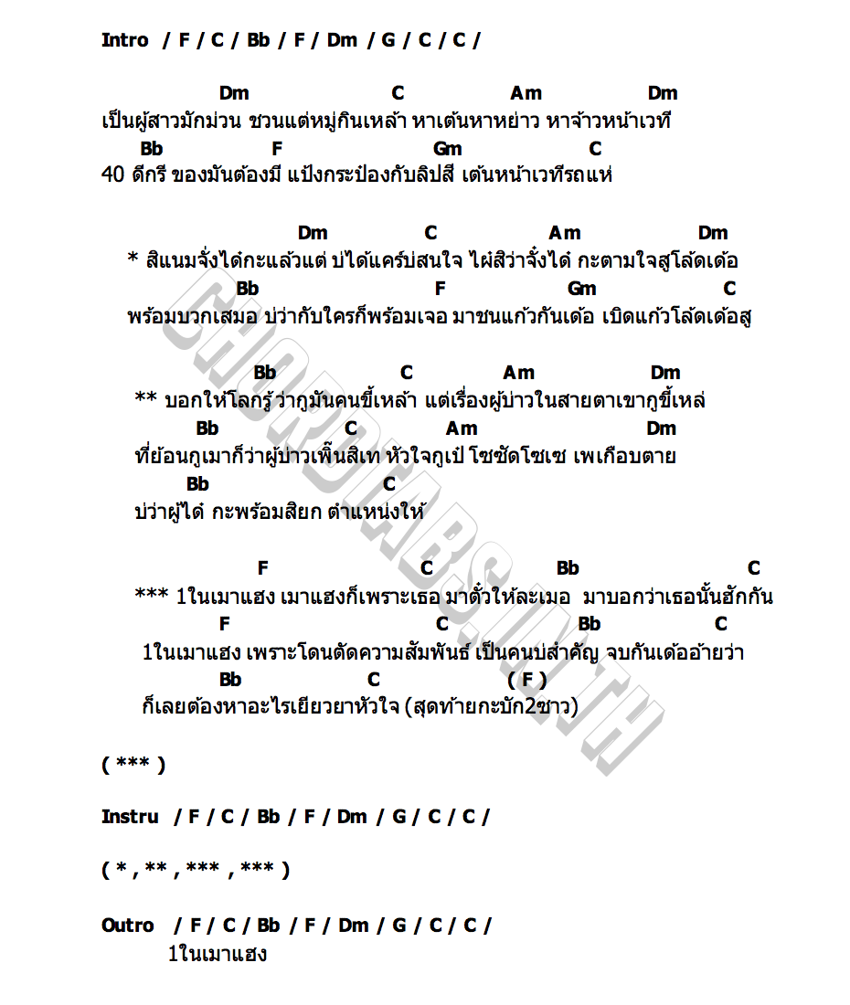 คอร์ด 1 ในเมาแฮง หมิว ศรุตา