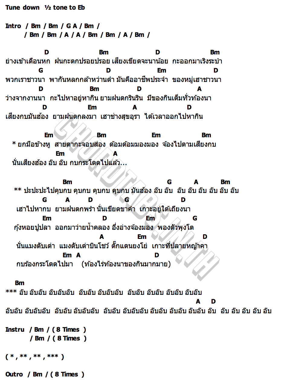 คอร์ด คุบกบ (อ๊บ อ๊บ) แมทธิว พชร
