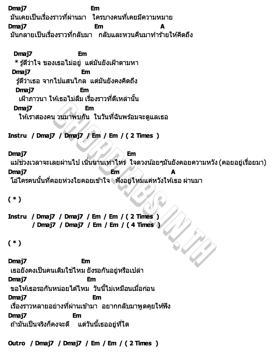 คอร์ด Finding Seventh of July