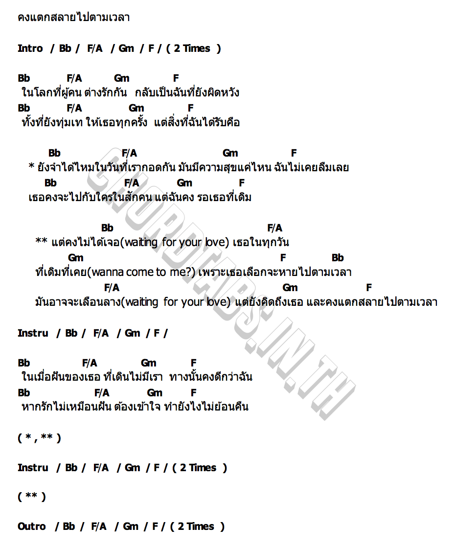 คอร์ด คงไม่ได้เจอ Seventh of July