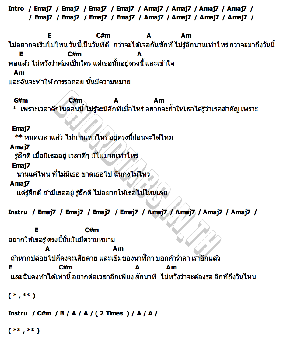 คอร์ด รู้สึกดี (I feel good) Story and Feel