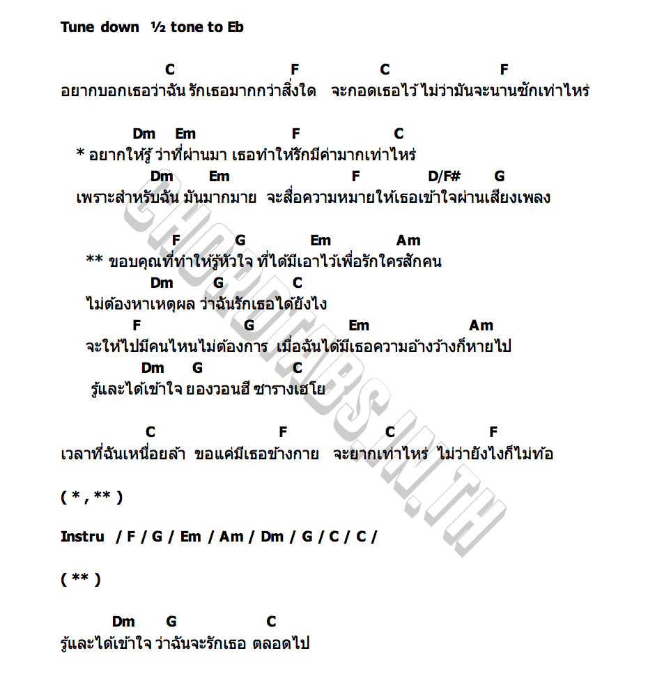 คอร์ด ยองวอนฮี (ฉันจะรักเธอตลอดไป) BOSS CKM