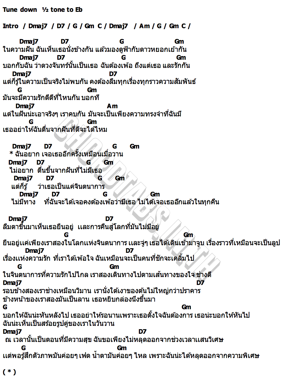 คอร์ด เเค่จินตนาการ Yellowskrt  TARA