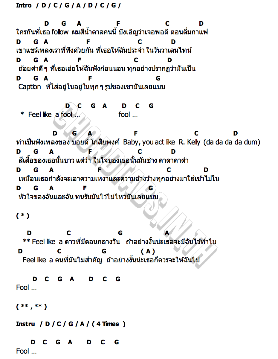 คอร์ด FOOL DENA