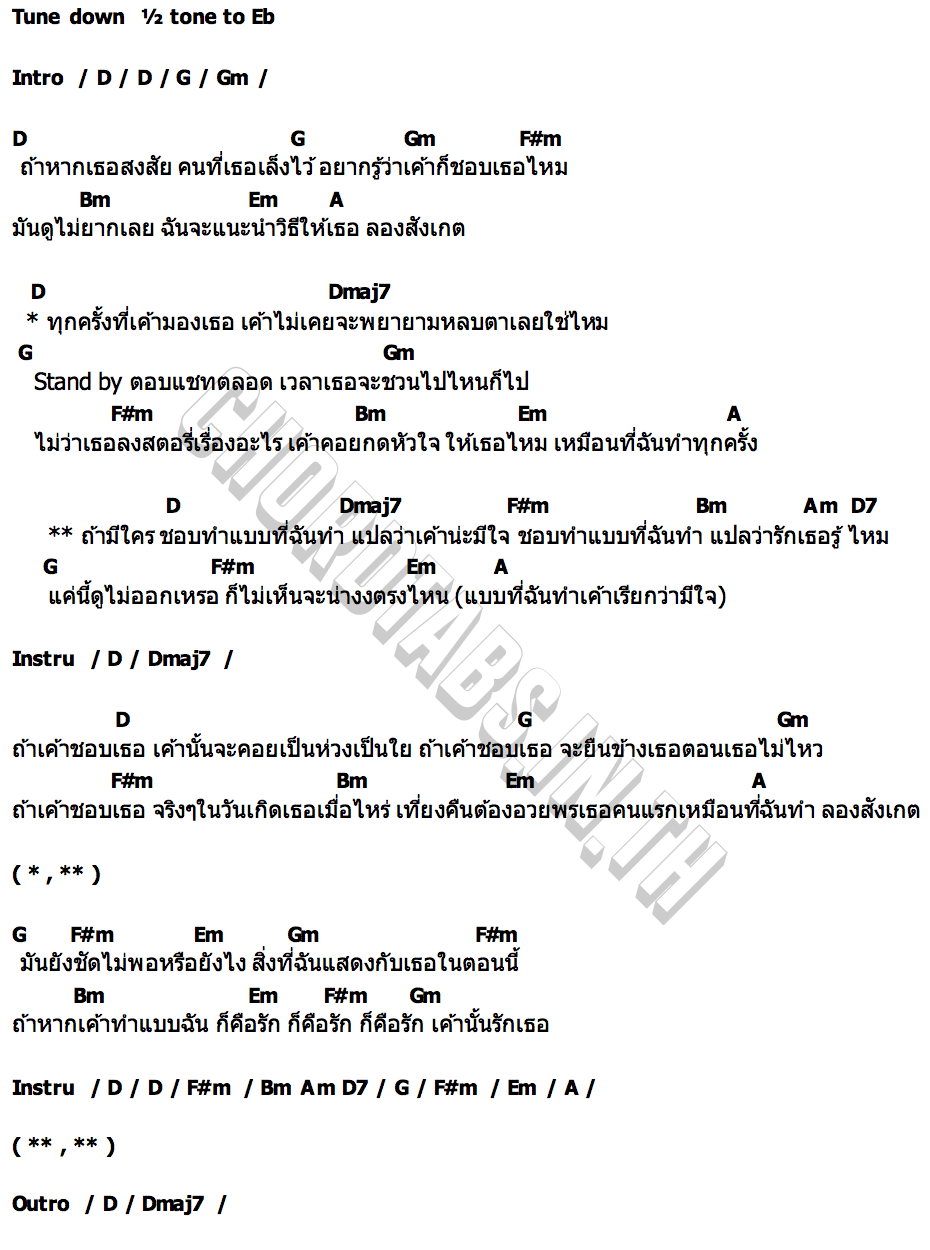 คอร์ด เค้ามีใจ (Like me) CEKKI