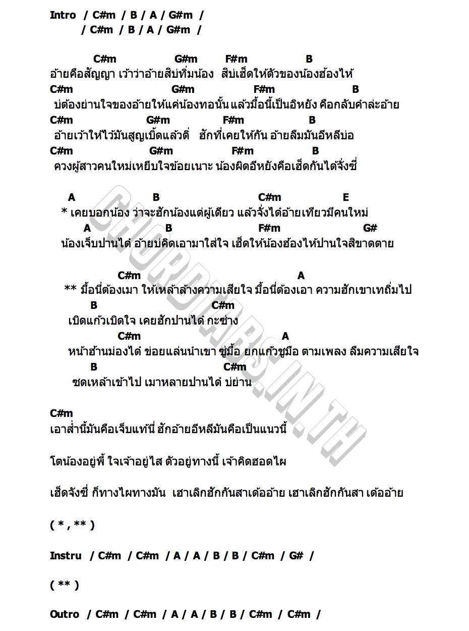 คอร์ด ร่ำสุรา นุช โชติกา
