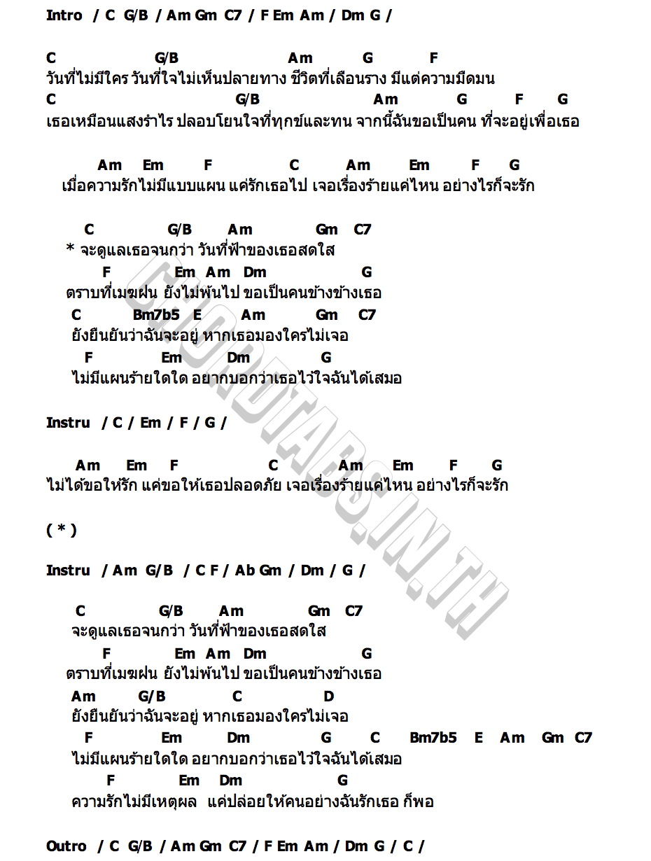 คอร์ด ไว้ใจฉันได้เสมอ แจม รชตะ x ฟิล์ม ธนภัทร