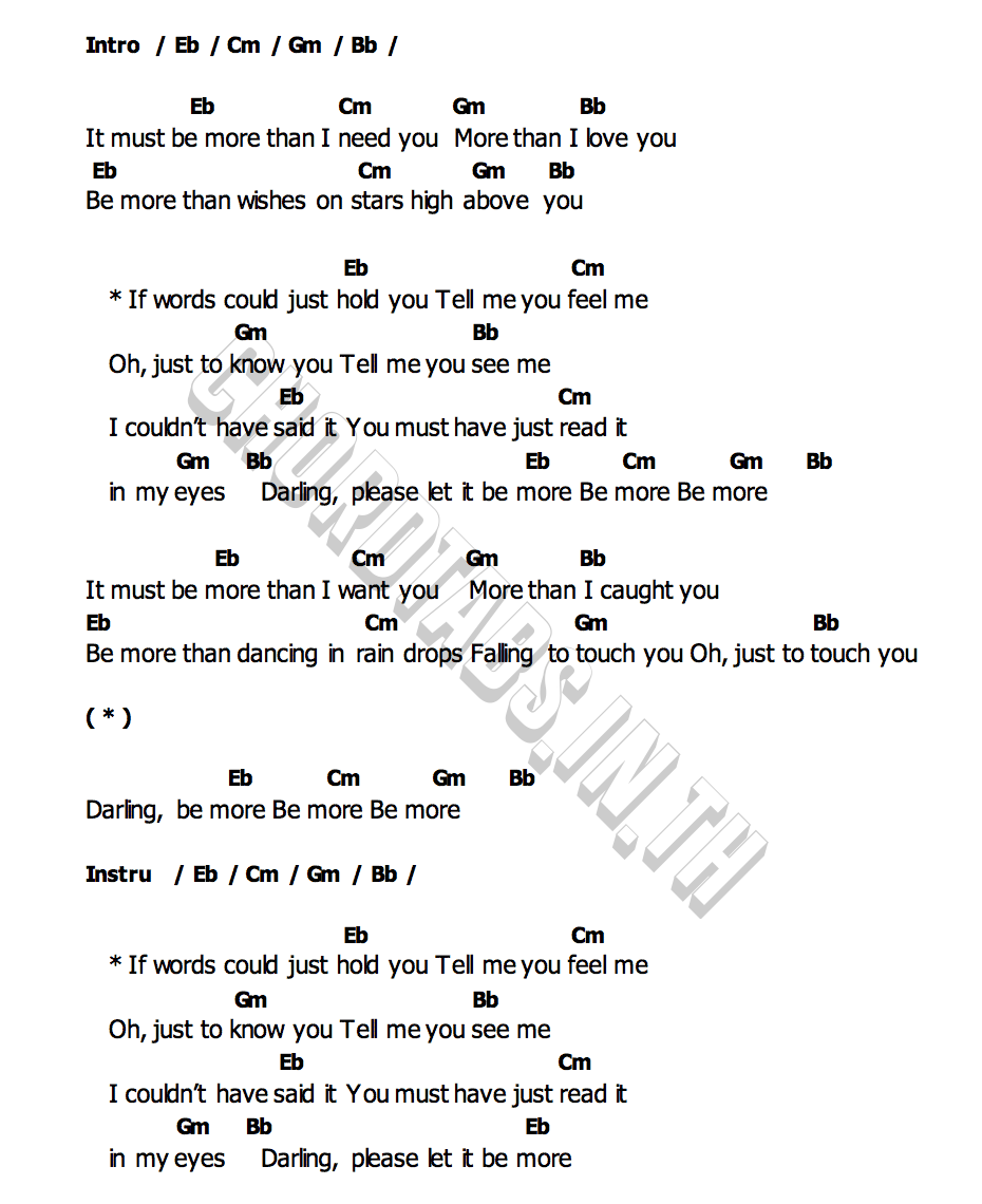 คอร์ด Be More Stephen Sanchez
