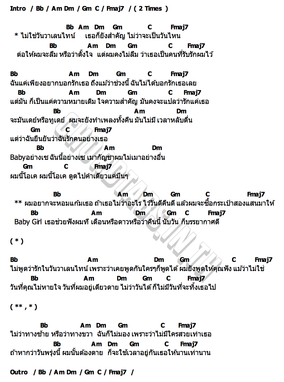 คอร์ด ไม่ใช่วาเลนไทน์ WinnyNaNa