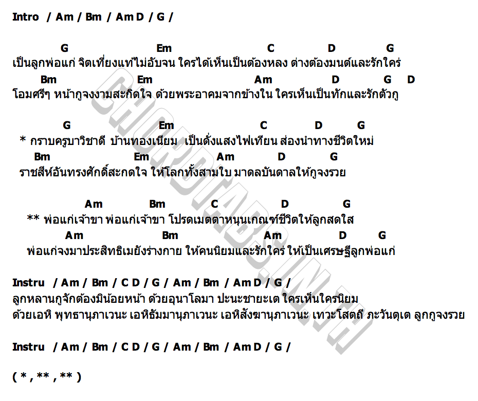 คอร์ด เศรษฐีลูกพ่อแก่ วิม JOKER