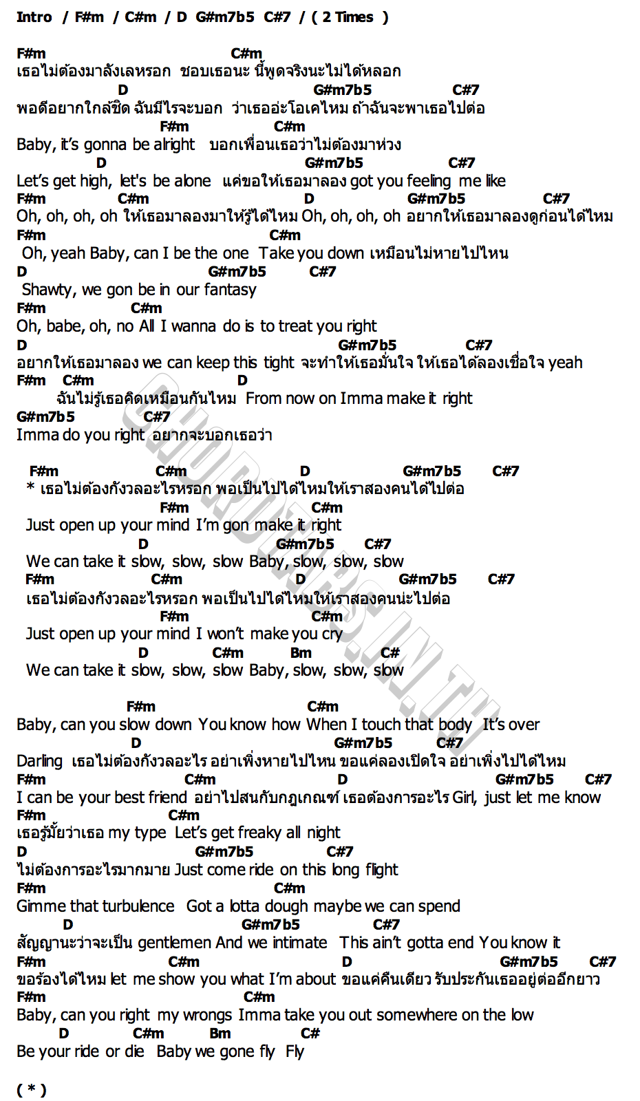 คอร์ด กังวล (Don t Worry) TAMP