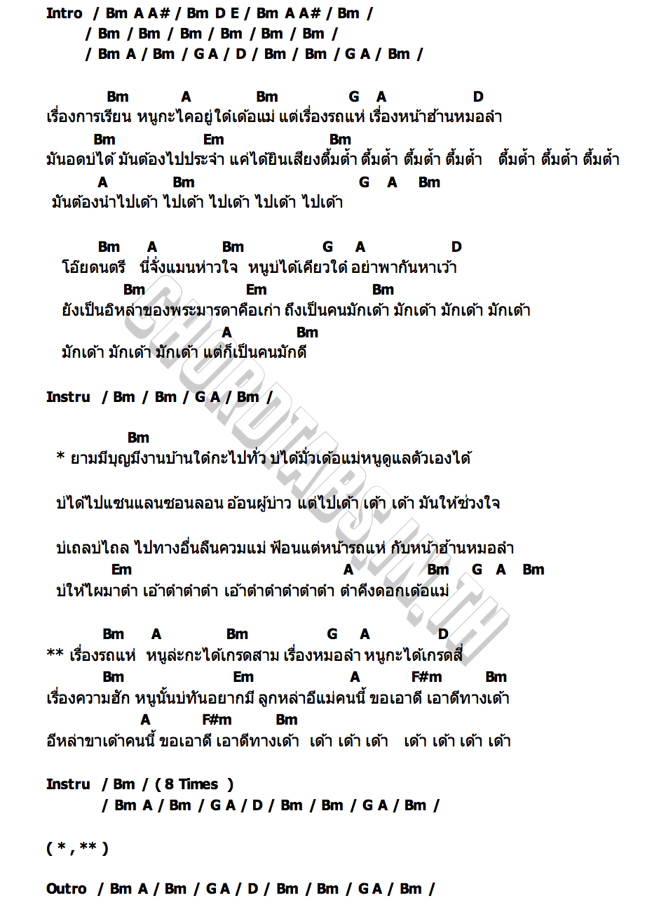 คอร์ด อิหล่าขาเด้า แนน วันญาพร คะนิ้ง ศิริกานต์ ปาล์มมี่ รินทร์ลัดดา ยาหยี เก็จมณี