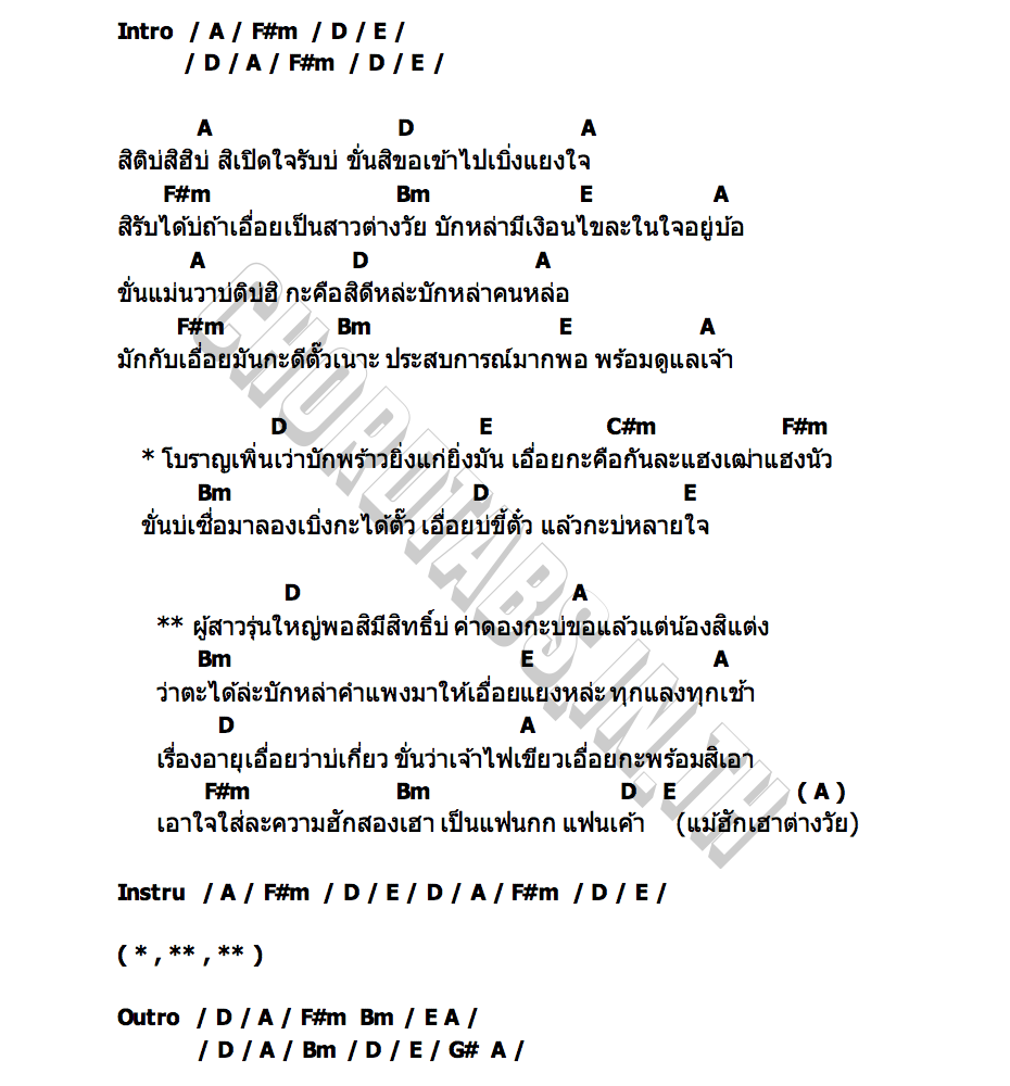 คอร์ด ผู้สาวรุ่นใหญ่ แพรว แพรวา