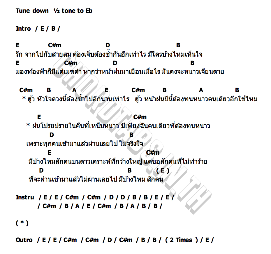 คอร์ด หน้าฝนปีนี้ (Why always me) Cosmic Circles