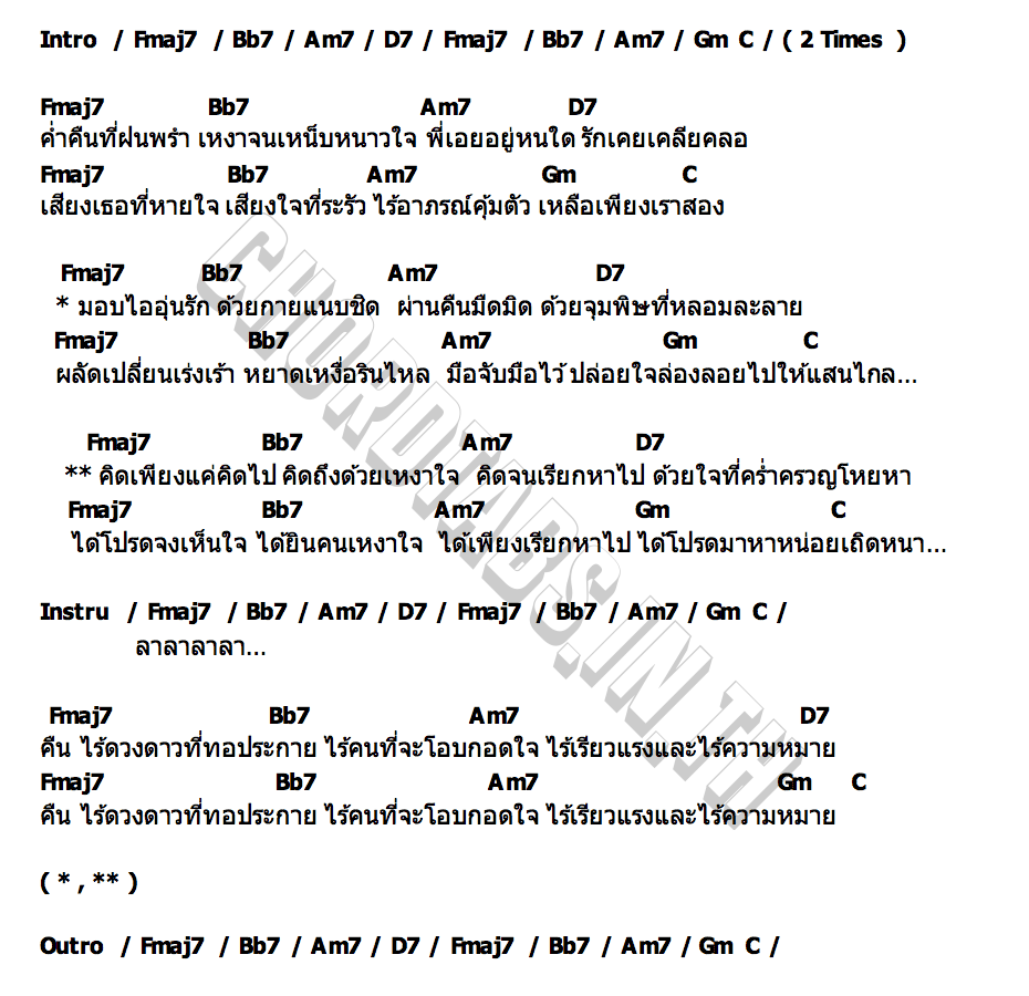 คอร์ด พิษ…สวาท PAPAGUMP