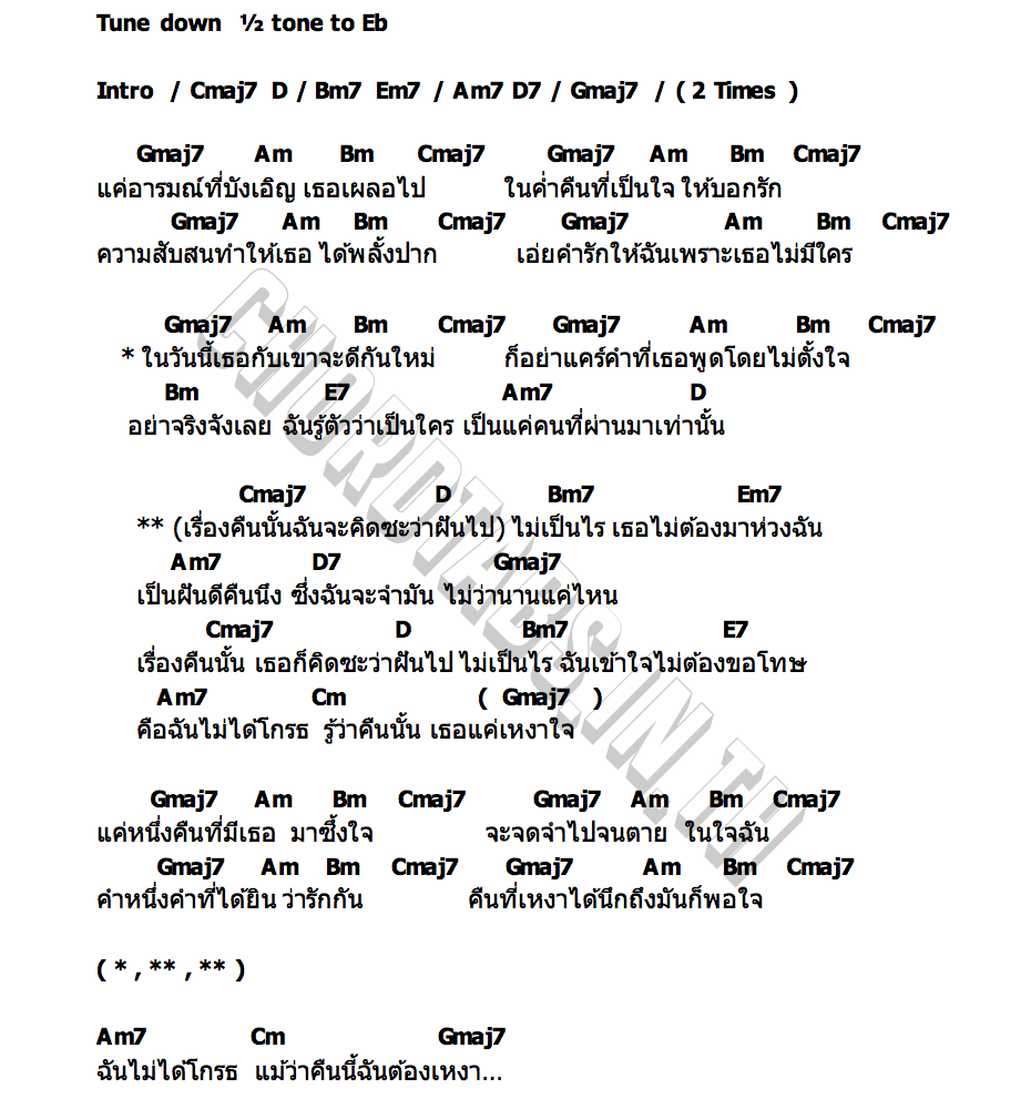 คอร์ด เรื่องคืนนั้น PETE POL
