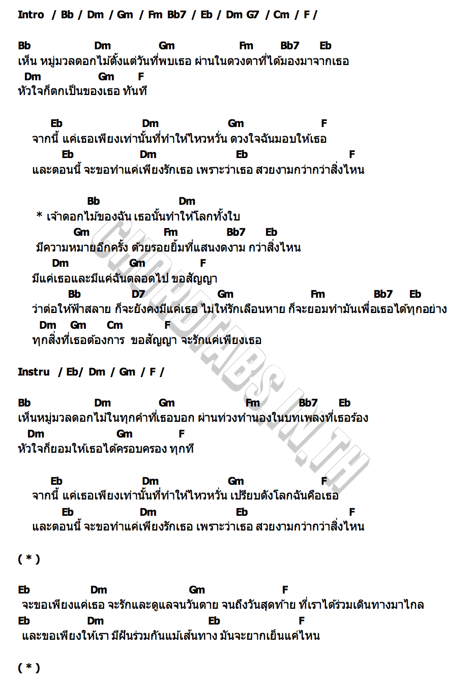 คอร์ด เจ้าดอกไม้ (Florever) KRAEDOSS