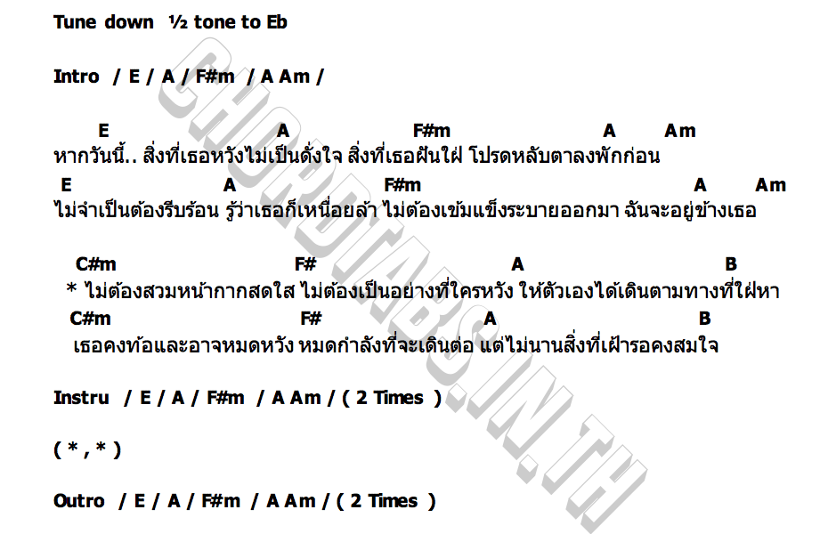 คอร์ด HOPE AND DREAMS 25JUNE