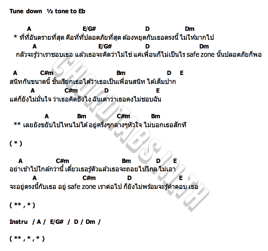 คอร์ด เซฟโซน (SAFEZONE) Ken Nanthorn เคน นันท์ธร